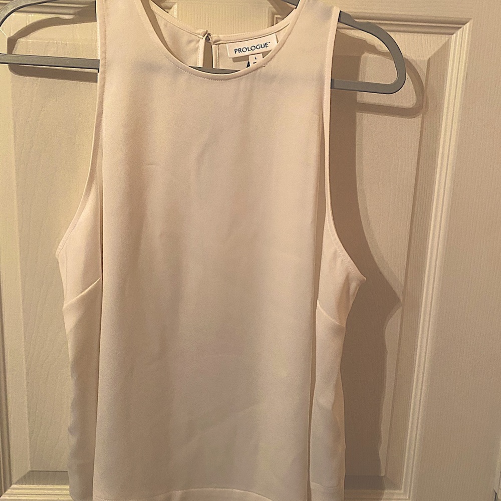 White racerback tank top